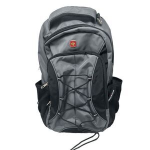 Swissgear Backpack Unisex Gray Airflow Bungee Side Pockets Zips Laptop